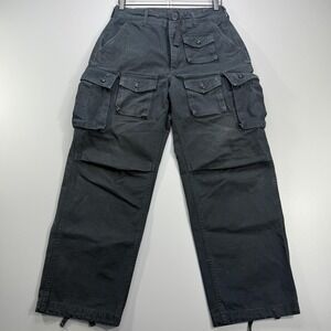 Engineered Garments FA Cargo Pants Mens 30x27 Black Drawstring Hem Utility